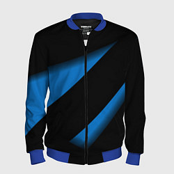 Бомбер мужской Color blue black line, цвет: 3D-синий