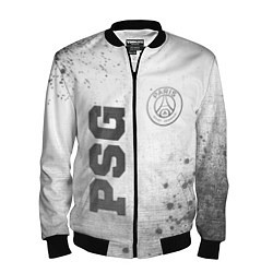 Бомбер мужской PSG - white gradient вертикально, цвет: 3D-черный