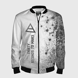 Мужской бомбер Thirty Seconds to Mars - white gradient по-вертика