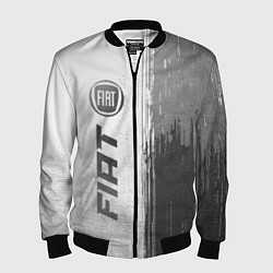 Бомбер мужской Fiat - white gradient по-вертикали, цвет: 3D-черный
