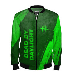 Бомбер мужской Dead by Daylight - green gradient вертикально, цвет: 3D-черный