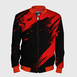 Бомбер мужской Color red black line, цвет: 3D-красный