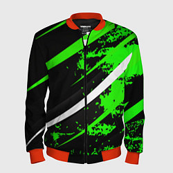 Бомбер мужской Color black and green, цвет: 3D-красный