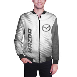 Бомбер мужской Mazda - white gradient вертикально, цвет: 3D-черный — фото 2
