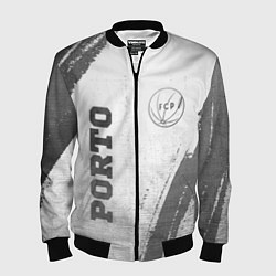 Мужской бомбер Porto - white gradient вертикально