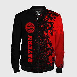 Бомбер мужской Bayern - red gradient по-вертикали, цвет: 3D-черный