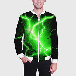 Бомбер мужской Color green black, цвет: 3D-белый — фото 2