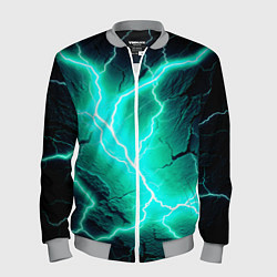 Мужской бомбер Color light blue black