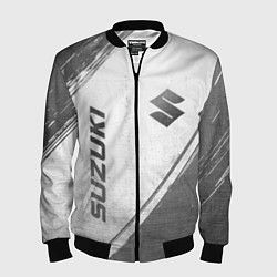 Бомбер мужской Suzuki - white gradient вертикально, цвет: 3D-черный