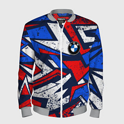 Бомбер мужской BMW - m colors, цвет: 3D-меланж