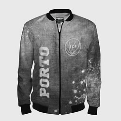 Бомбер мужской Porto - grey gradient вертикально, цвет: 3D-черный