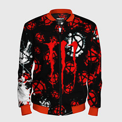 Бомбер мужской Monster energy anarhy, цвет: 3D-красный