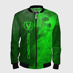 Бомбер мужской Changan - green gradient по-вертикали, цвет: 3D-черный