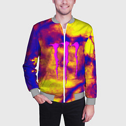 Бомбер мужской Monster energy storm grunge, цвет: 3D-меланж — фото 2