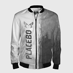 Бомбер мужской Placebo - white gradient по-вертикали, цвет: 3D-черный