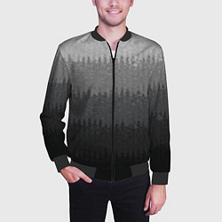 Бомбер мужской Градиент полосами тёмно-серый графитовый, цвет: 3D-черный — фото 2
