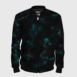 Бомбер мужской Color black turquoise, цвет: 3D-черный