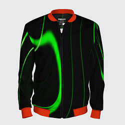 Бомбер мужской Color green light green black, цвет: 3D-красный
