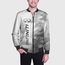 Бомбер мужской Infiniti - white gradient по-вертикали, цвет: 3D-черный — фото 2