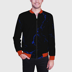 Бомбер мужской Color black blue, цвет: 3D-красный — фото 2