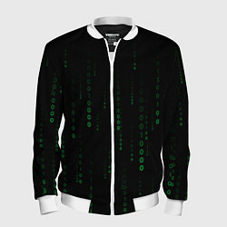 Мужской бомбер Color black green