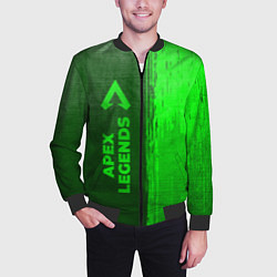 Бомбер мужской Apex Legends - green gradient по-вертикали, цвет: 3D-черный — фото 2