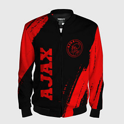 Бомбер мужской Ajax - red gradient вертикально, цвет: 3D-черный