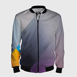 Бомбер мужской Color grey with stripes, цвет: 3D-черный