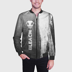 Бомбер мужской Bleach - grey gradient по-вертикали, цвет: 3D-черный — фото 2