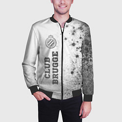 Бомбер мужской Club Brugge - white gradient по-вертикали, цвет: 3D-черный — фото 2
