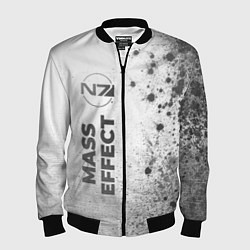 Бомбер мужской Mass Effect - white gradient по-вертикали, цвет: 3D-черный