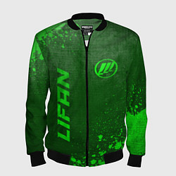 Бомбер мужской Lifan - green gradient вертикально, цвет: 3D-черный
