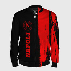 Бомбер мужской Napoli - red gradient по-вертикали, цвет: 3D-черный