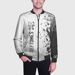 Бомбер мужской Deftones - white gradient по-вертикали, цвет: 3D-черный — фото 2