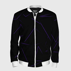 Бомбер мужской Color purple line, цвет: 3D-белый