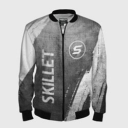 Мужской бомбер Skillet - grey gradient вертикально