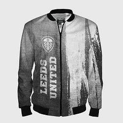Мужской бомбер Leeds United - grey gradient по-вертикали