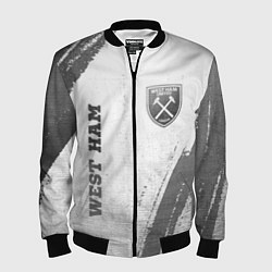 Бомбер мужской West Ham - white gradient вертикально, цвет: 3D-черный