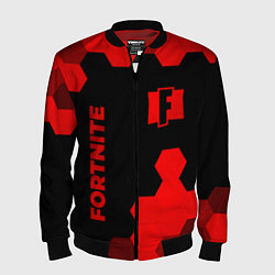 Бомбер мужской Fortnite - red gradient вертикально, цвет: 3D-черный