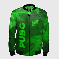 Бомбер мужской PUBG - green gradient вертикально, цвет: 3D-черный