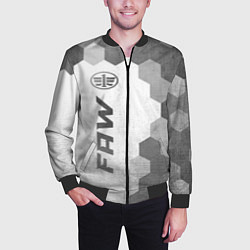 Бомбер мужской FAW - white gradient по-вертикали, цвет: 3D-черный — фото 2
