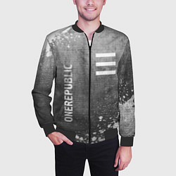 Бомбер мужской OneRepublic - grey gradient вертикально, цвет: 3D-черный — фото 2