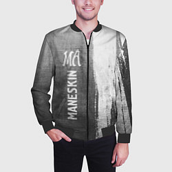 Бомбер мужской Maneskin - grey gradient по-вертикали, цвет: 3D-черный — фото 2