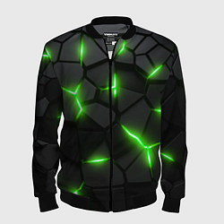Мужской бомбер Зеленая неоновая броня