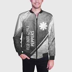 Бомбер мужской Red Hot Chili Peppers - grey gradient вертикально, цвет: 3D-черный — фото 2