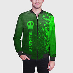 Бомбер мужской Babymetal - green gradient по-вертикали, цвет: 3D-черный — фото 2