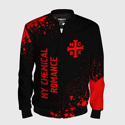Бомбер мужской My Chemical Romance - red gradient вертикально, цвет: 3D-черный