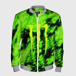 Бомбер мужской Monster energy кислотное лого, цвет: 3D-меланж