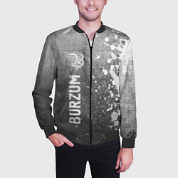 Бомбер мужской Burzum - grey gradient по-вертикали, цвет: 3D-черный — фото 2