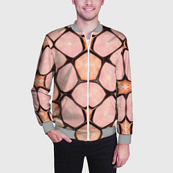 Бомбер мужской Розовые пятна жирафа, цвет: 3D-меланж — фото 2